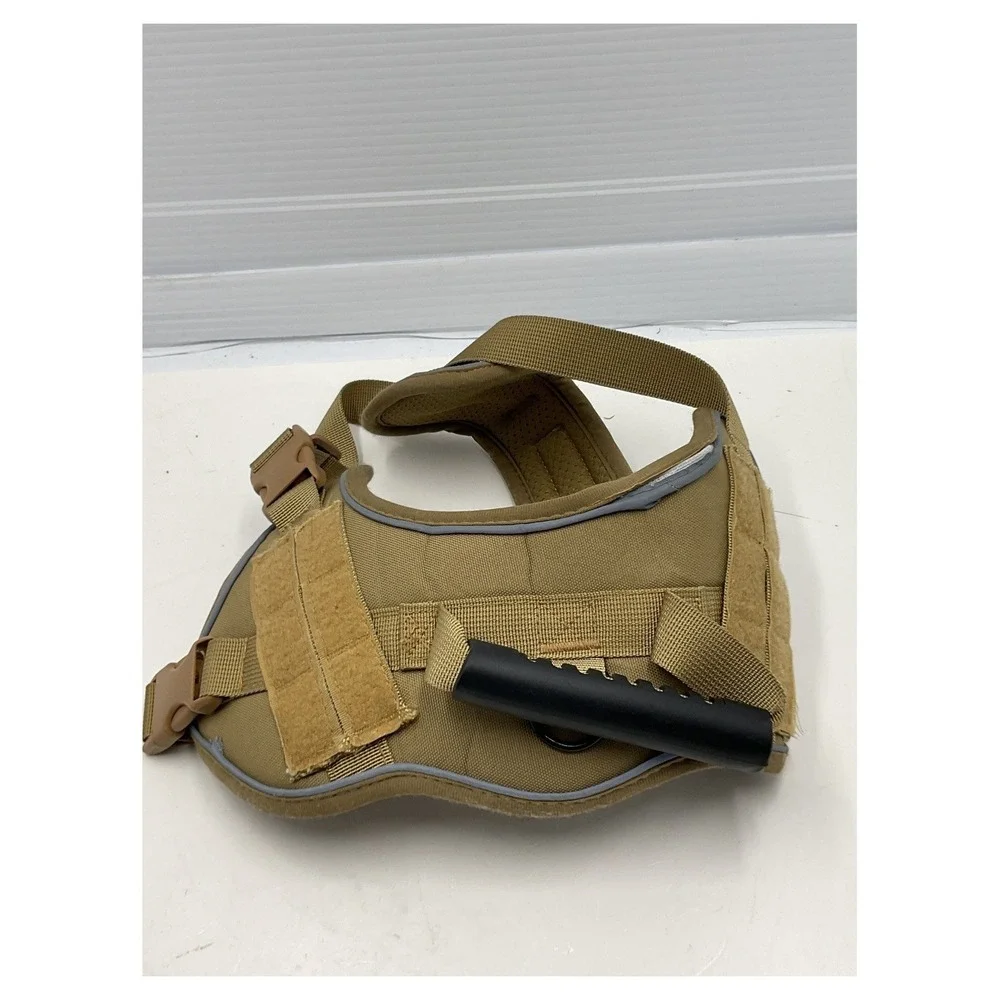 Unbranded‎ Tactical Dog Harness Vest Medium Tan Molle Handle